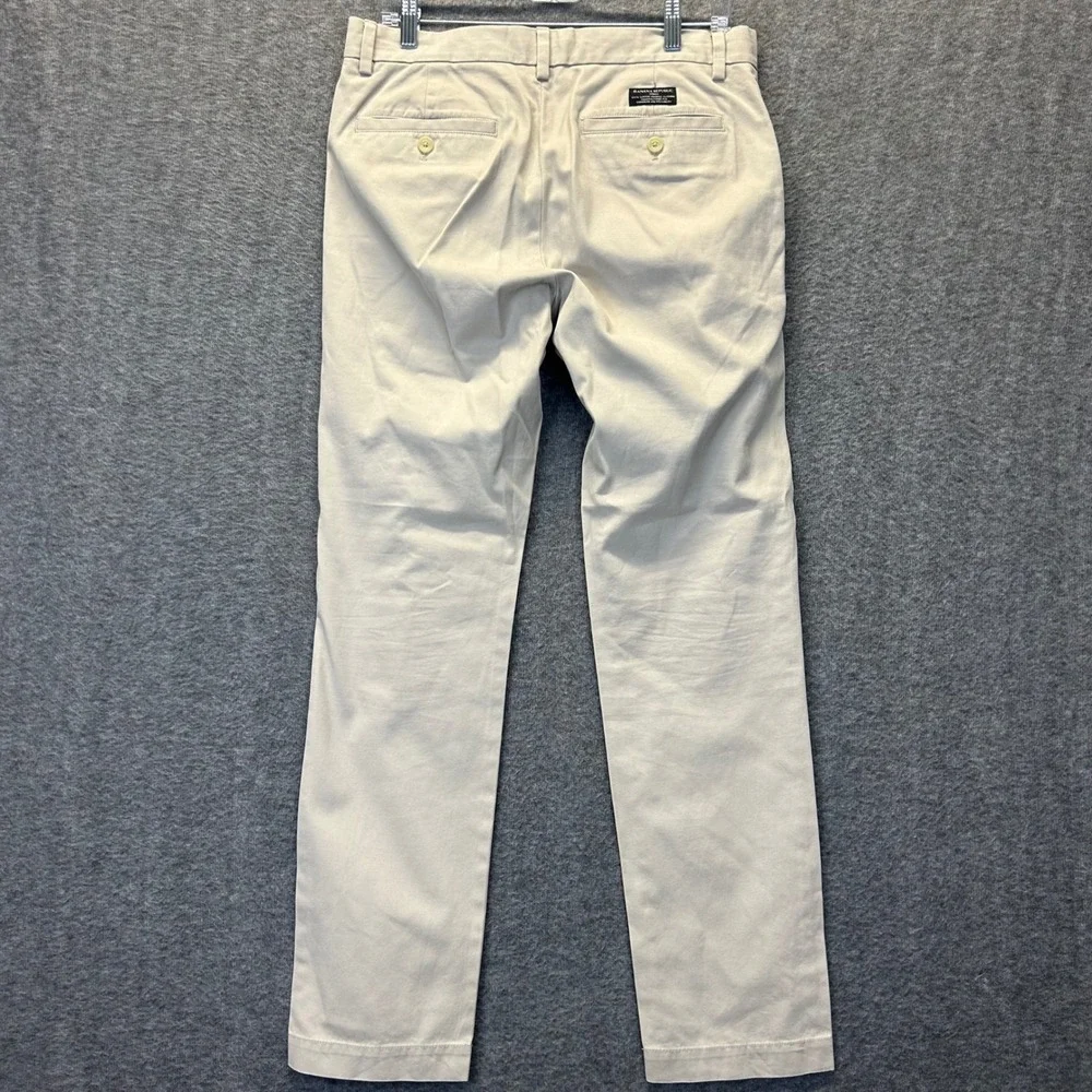 Banana Republic Aiden Chino Mens 31x32 Tan Khaki Slim Fit Cotton Pants 31 x 32